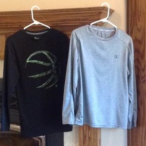 Two athletic shirts, Old Navy, Champion